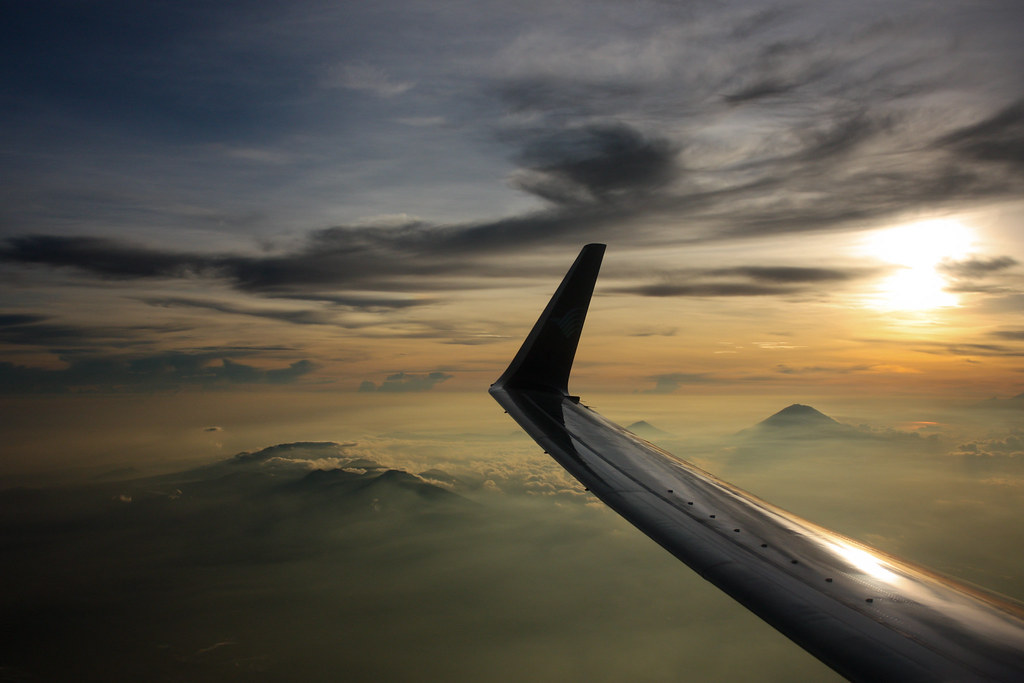 Sunrise view over Mount Agung and Karangasem